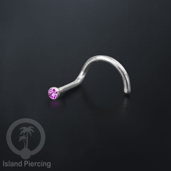 Nose screw piercing jewelry perhiasan hidung dengan banyak variasi Kristal Zirconia