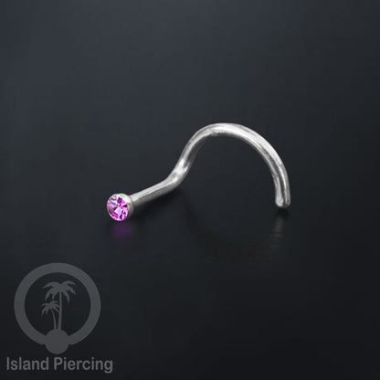 Nose screw piercing jewelry perhiasan hidung dengan banyak variasi Kristal Zirconia
