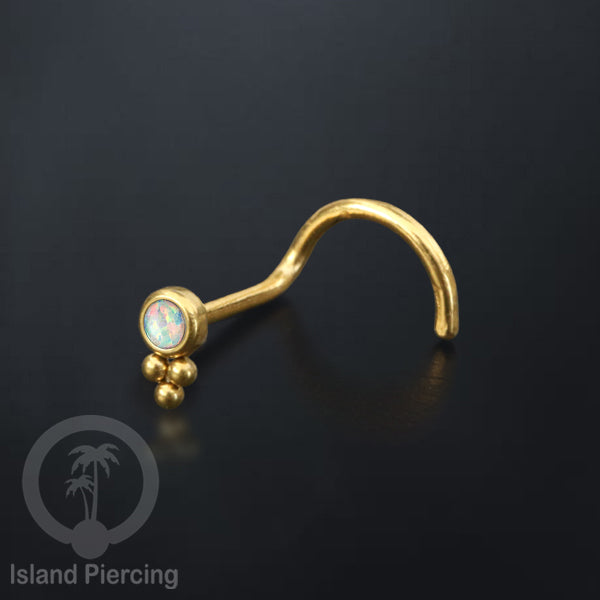 Dekoratif Nose screw Piercing Jewelry Stainless Perhiasan Hidung dengan banyak pilihan batu