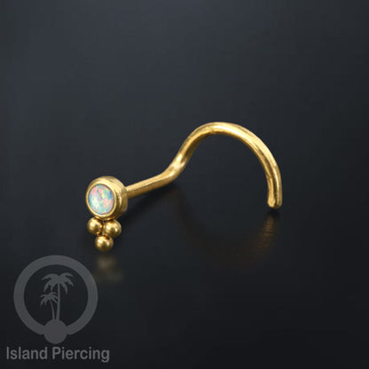 Dekoratif Nose screw Piercing Jewelry Stainless Perhiasan Hidung dengan banyak pilihan batu