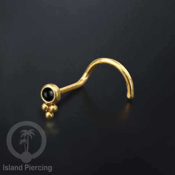 Dekoratif Nose screw Piercing Jewelry Stainless Perhiasan Hidung dengan banyak pilihan batu