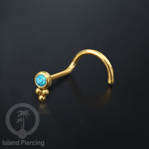 Dekoratif Nose screw Piercing Jewelry Stainless Perhiasan Hidung dengan banyak pilihan batu