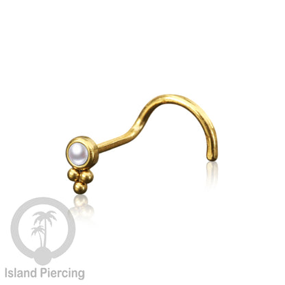 Dekoratif Nose screw Piercing Jewelry Stainless Perhiasan Hidung dengan banyak pilihan batu