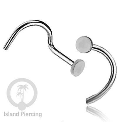 Nose screw piercing jewelry perhIasan hidung warna silver, gold dan rose gold