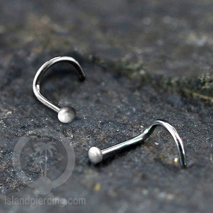 Nose screw piercing jewelry perhIasan hidung warna silver, gold dan rose gold