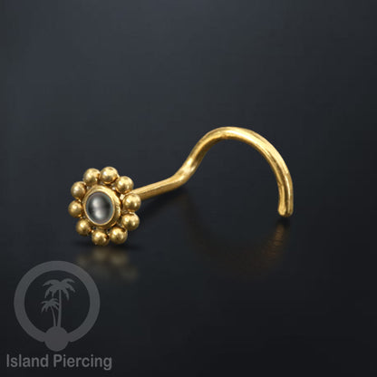 Nose screw Piercing Jewelry Perhiasan Tindik hidung dengan banyak variasi batu yang manis