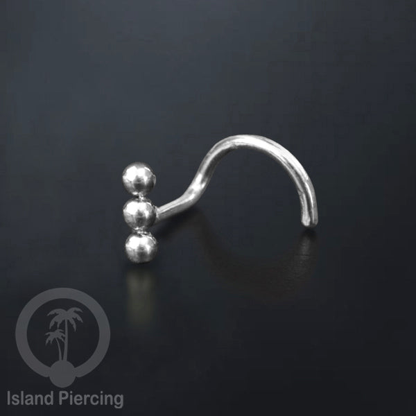 Perhiasan Tindik Hidung Stainless Nose Piercing Jewelry model las bola warna silver