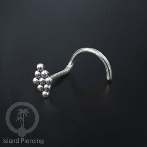 Perhiasan Tindik Hidung Stainless Nose Piercing Jewelry model las bola warna silver