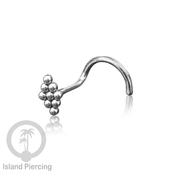 Perhiasan Tindik Hidung Stainless Nose Piercing Jewelry model las bola warna silver