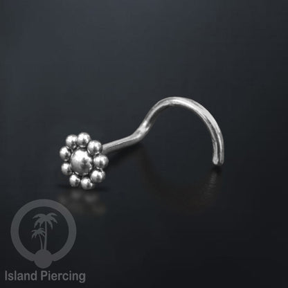 Perhiasan Tindik Hidung Stainless Nose Piercing Jewelry model las bola warna silver