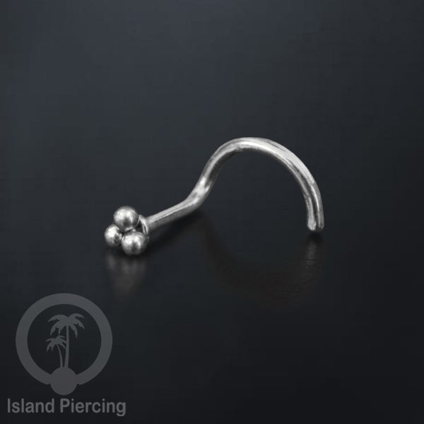 Perhiasan Tindik Hidung Stainless Nose Piercing Jewelry model las bola warna silver