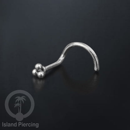 Perhiasan Tindik Hidung Stainless Nose Piercing Jewelry model las bola warna silver