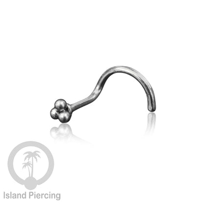 Perhiasan Tindik Hidung Stainless Nose Piercing Jewelry model las bola warna silver