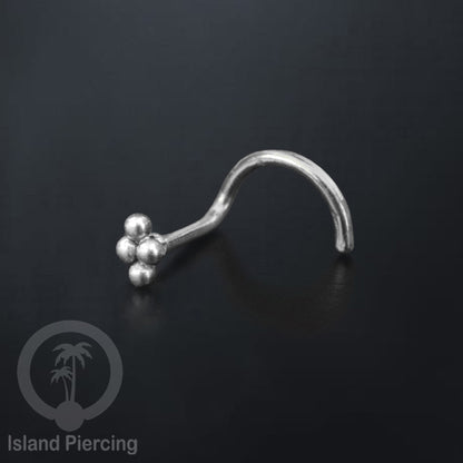Perhiasan Tindik Hidung Stainless Nose Piercing Jewelry model las bola warna silver