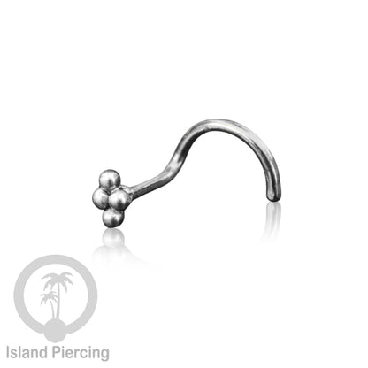Perhiasan Tindik Hidung Stainless Nose Piercing Jewelry model las bola warna silver
