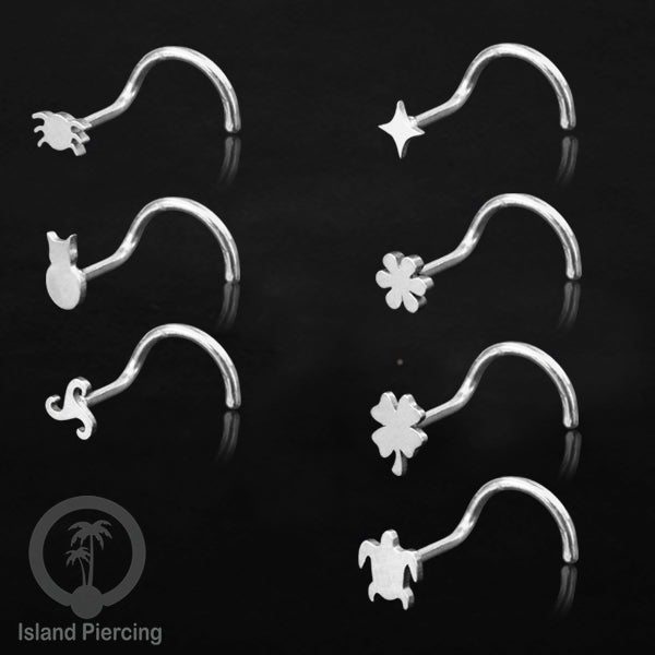 Perhiasan Tindik Hidung Stainless Nose Piercing Jewelry warna silver banyak pilihan desain