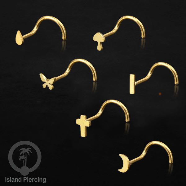 Perhiasan Tindik Hidung Stainless Nose Piercing Jewelry warna gold banyak pilihan motif