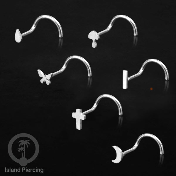 Perhiasan Tindik Hidung Stainless Nose Piercing Jewelry warna silver banyak pilihan motif