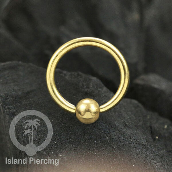 BCR piercing stainless warna gold atau rose gold, tindik tragus, daith, helix, septum atau alis