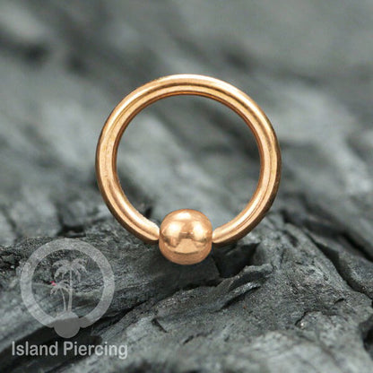 BCR piercing stainless warna gold atau rose gold, tindik tragus, daith, helix, septum atau alis