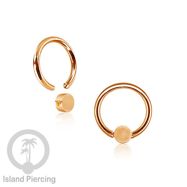 BCR piercing stainless bentuk datar,  tindik tragus, daith, helix, bibir atau alis