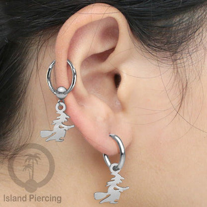 BCR Piercing Stainless warna silver Tindik model Gothic Halloween, Tengkorak, sihir, peti...