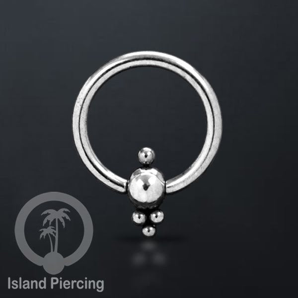 BCR piercing stainless warna silver, tindik tragus, daith, helix, tindik alis dan septum ring