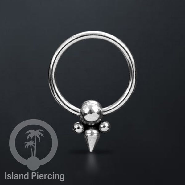 BCR piercing stainless warna silver, tindik tragus, daith, helix, tindik alis dan septum ring