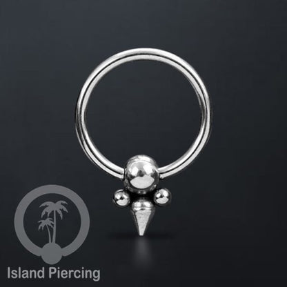 BCR piercing stainless warna silver, tindik tragus, daith, helix, tindik alis dan septum ring