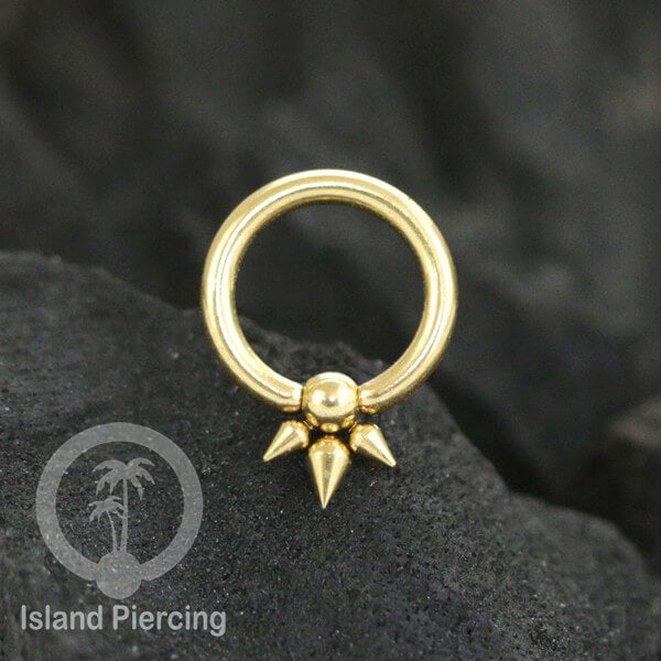 BCR piercing stainless warna gold, tindik tragus, daith, helix, tindik alis dan septum ring
