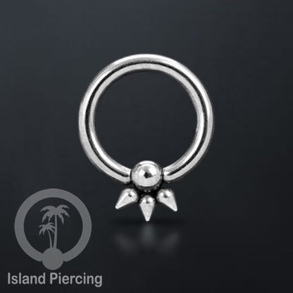 BCR piercing stainless warna silver, tindik tragus, daith, helix, tindik alis dan septum ring