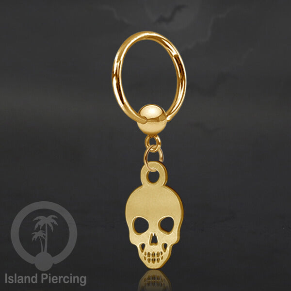 BCR Piercing Stainless warna gold Tindik model Gothic Halloween, Tengkorak, sihir, peti...