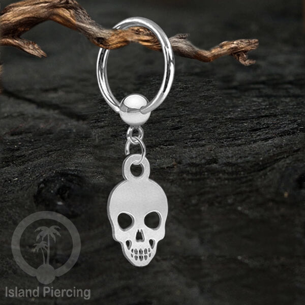 BCR Piercing Stainless warna silver Tindik model Gothic Halloween, Tengkorak, sihir, peti...