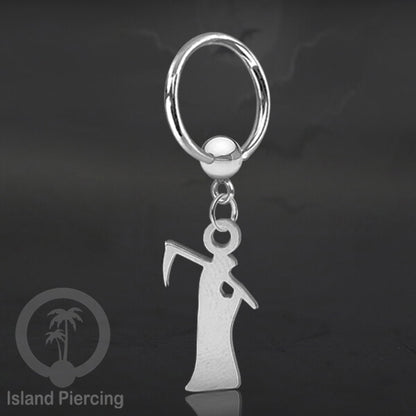 BCR Piercing Stainless warna silver Tindik model Gothic Halloween, Tengkorak, sihir, peti...
