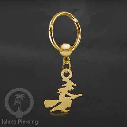 BCR Piercing Stainless warna gold Tindik model Gothic Halloween, Tengkorak, sihir, peti...