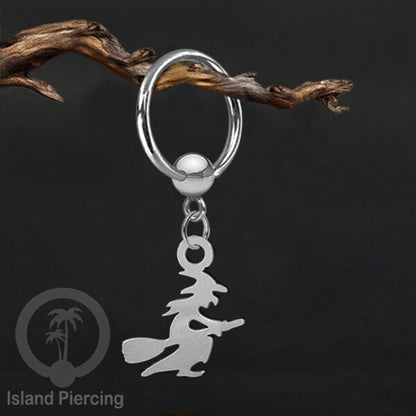 BCR Piercing Stainless warna silver Tindik model Gothic Halloween, Tengkorak, sihir, peti...
