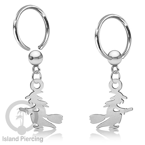 BCR Piercing Stainless warna silver Tindik model Gothic Halloween, Tengkorak, sihir, peti...