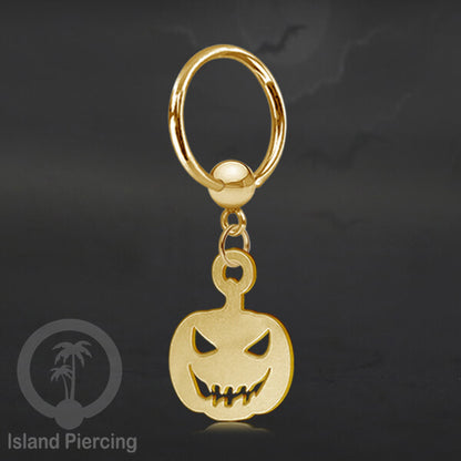 BCR Piercing Stainless warna gold Tindik model Gothic Halloween, Tengkorak, sihir, peti...