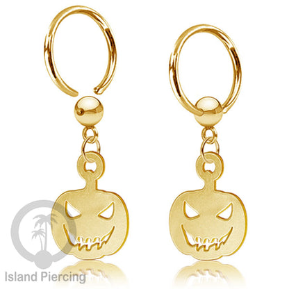 BCR Piercing Stainless warna gold Tindik model Gothic Halloween, Tengkorak, sihir, peti...