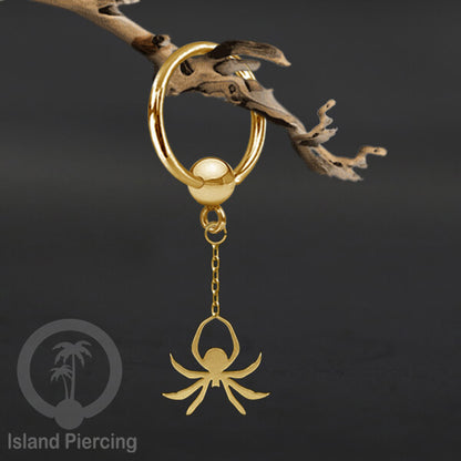 BCR Piercing Stainless warna gold Tindik model Gothic Halloween, Tengkorak, sihir, peti...