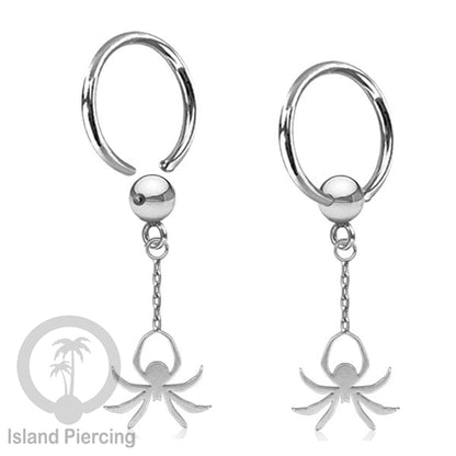BCR Piercing Stainless warna silver Tindik model Gothic Halloween, Tengkorak, sihir, peti...