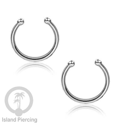 Desain polos Perhiasan Tindik Septum palsu, Perhiasan Hidung, Nose Piercing Jewelry tanpa lubang