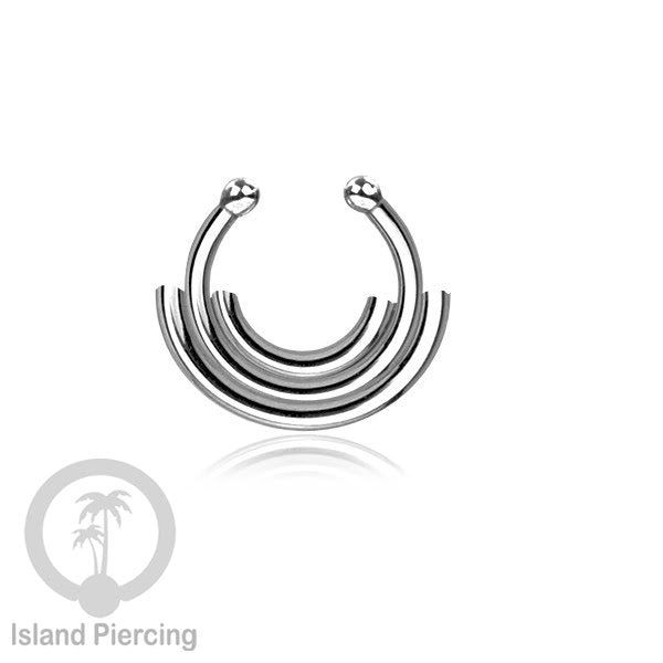 Perhiasan Tindik Septum palsu, Nose Piercing Jewelry tanpa lubang banyak pilihan desain warna silver