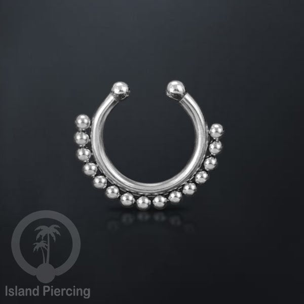 Perhiasan Tindik Septum palsu, Nose Piercing Jewelry tanpa lubang banyak pilihan desain warna silver
