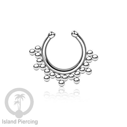Perhiasan Tindik Septum palsu, Nose Piercing Jewelry tanpa lubang banyak pilihan desain warna silver