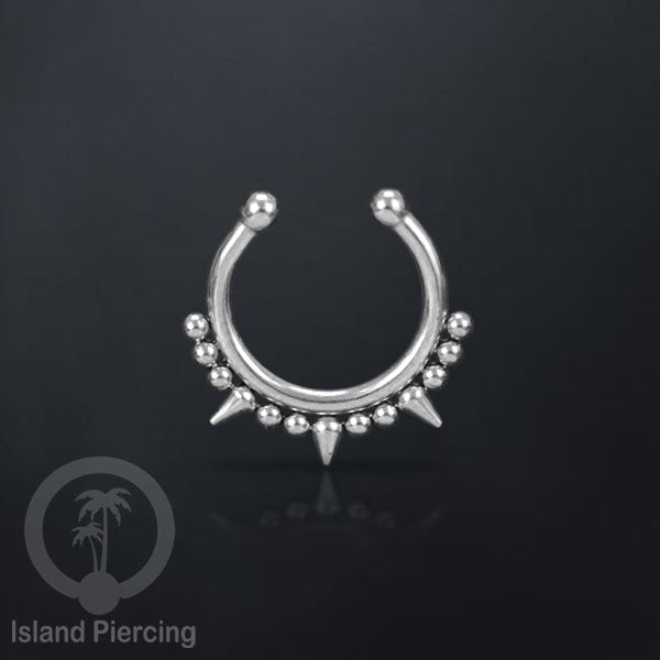 Perhiasan Tindik Septum palsu, Nose Piercing Jewelry tanpa lubang banyak pilihan desain warna silver