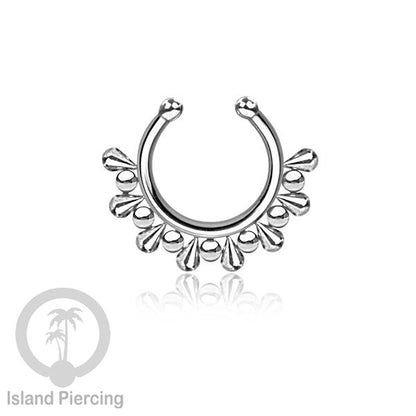 Perhiasan Tindik Septum palsu, Nose Piercing Jewelry tanpa lubang banyak pilihan desain warna silver