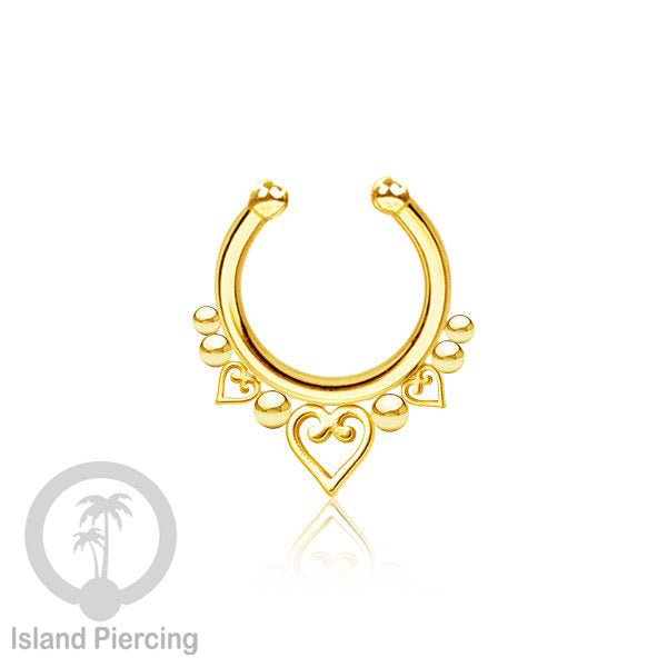 Perhiasan Tindik hidung Septum palsu pakai tanpa lubang, Nose Piercing Septum Jewelry
