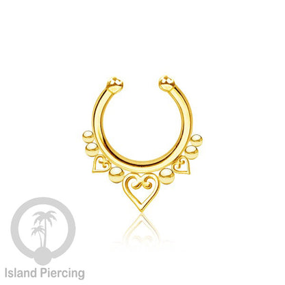 Perhiasan Tindik hidung Septum palsu pakai tanpa lubang, Nose Piercing Septum Jewelry