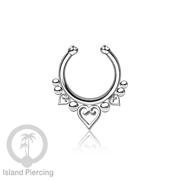 Perhiasan Tindik hidung Septum palsu pakai tanpa lubang, Nose Piercing Septum Jewelry